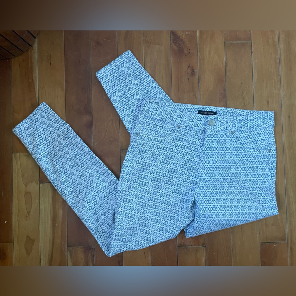 British Khaki Blue and White Pant
